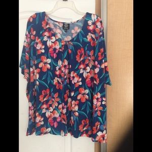 New Blue/Multi color floral women top.